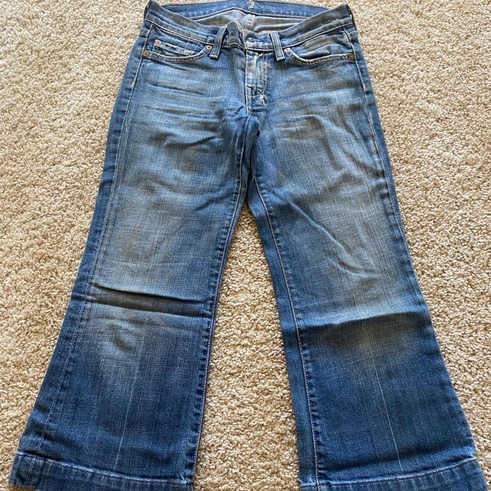 7 for all Mankind Dojo crop jeans size 24